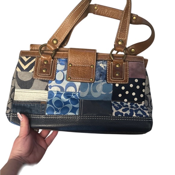 COACH y2k Patchwork Leather Shoulder Bag - Picture 3 of 5